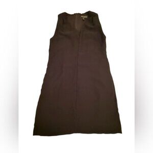 Banana Republic Women’s Black Sleeveless V-Neck Shift Dress Petite 0 Side Pocket